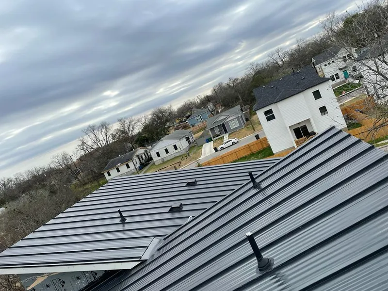 Standing seam metal roof panels with vents for Skylight Repair in Marshalltown